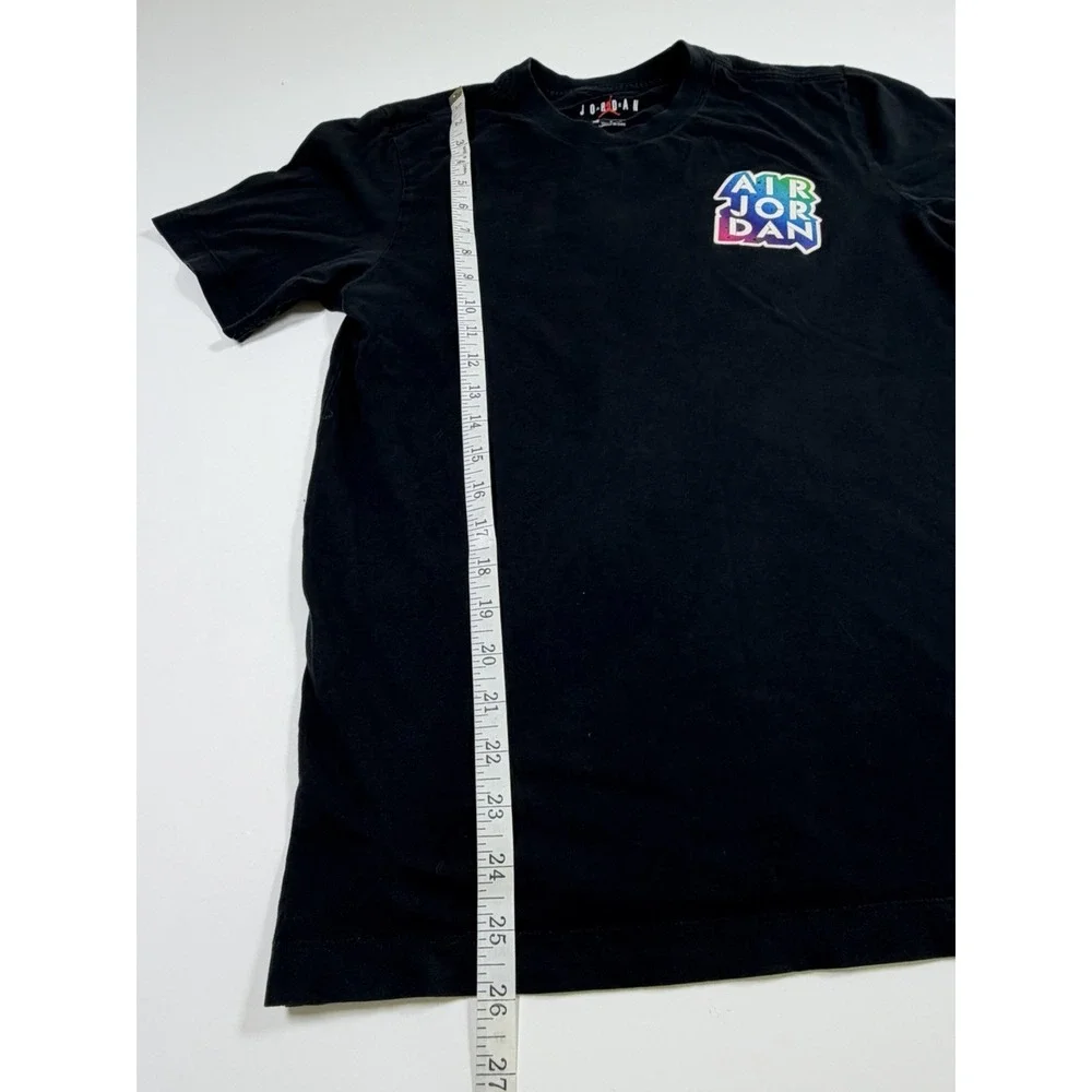Nike Air Jordan Mens S Black Sticker Mesh Graphic T-Shirt CD5638-010 Flight